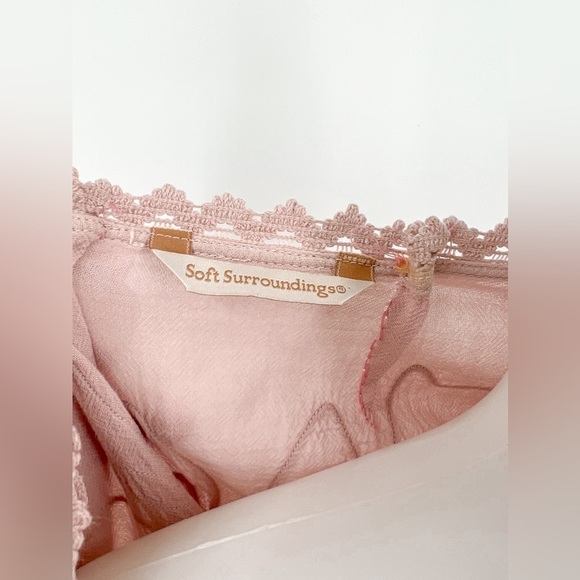 Soft Surroundings Embroidered Floral Button Front Lace Dress - Picture 5 of 5